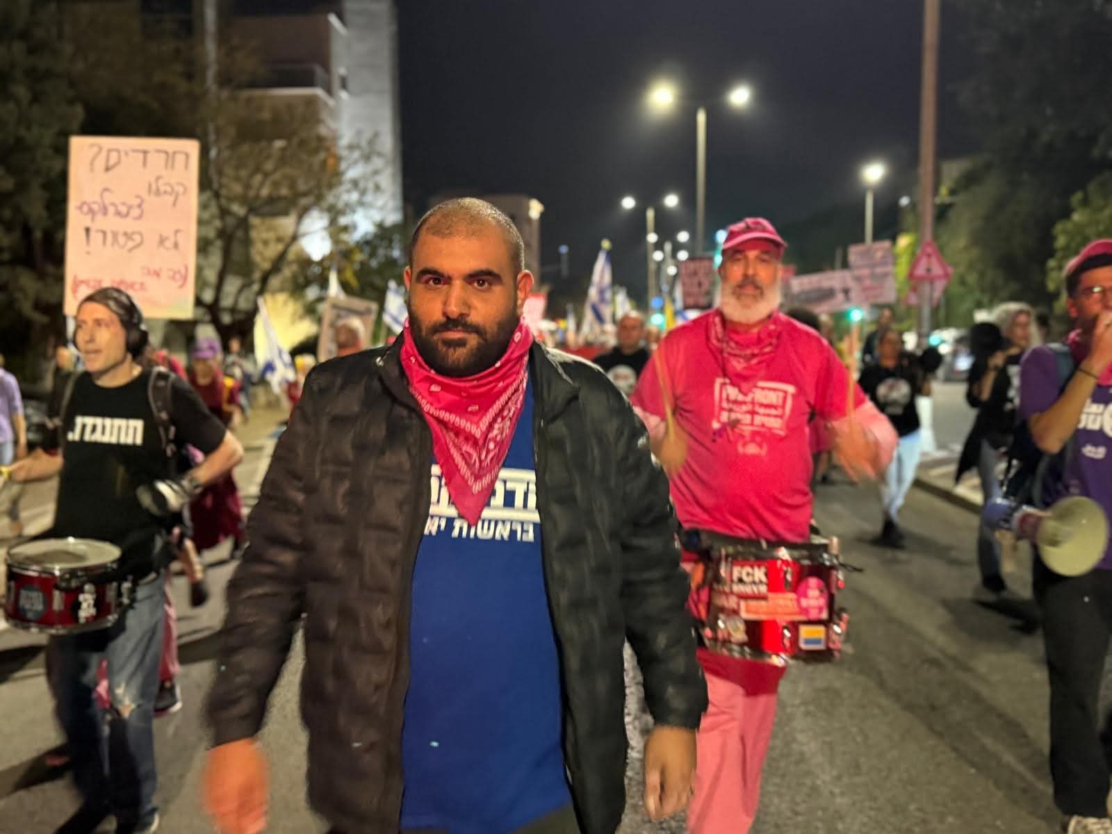 גאלב בצעדת מחאה